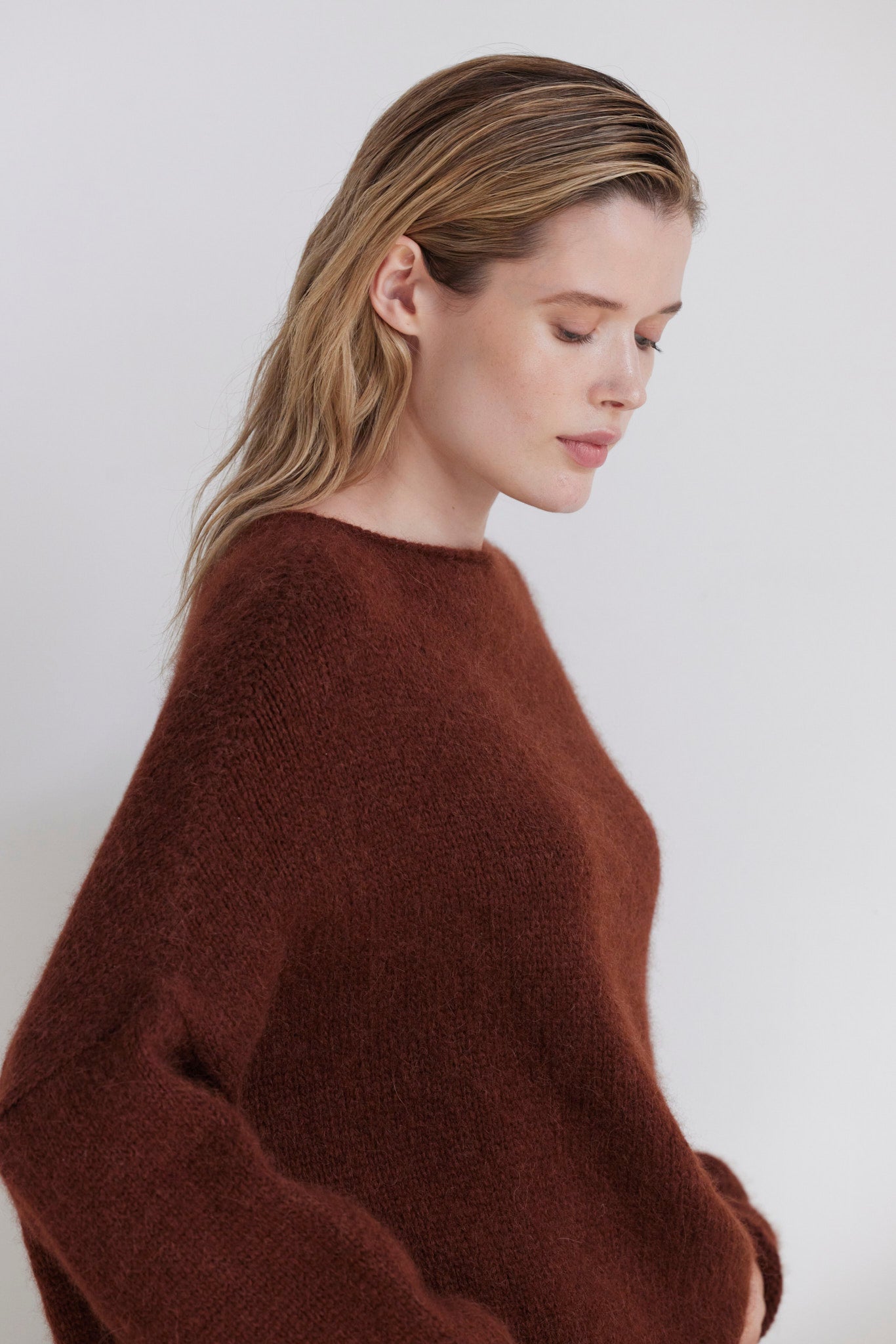 SAMPLE FW26 - Ines Sweater - Cacao Samples CHRISTINE ALCALAY