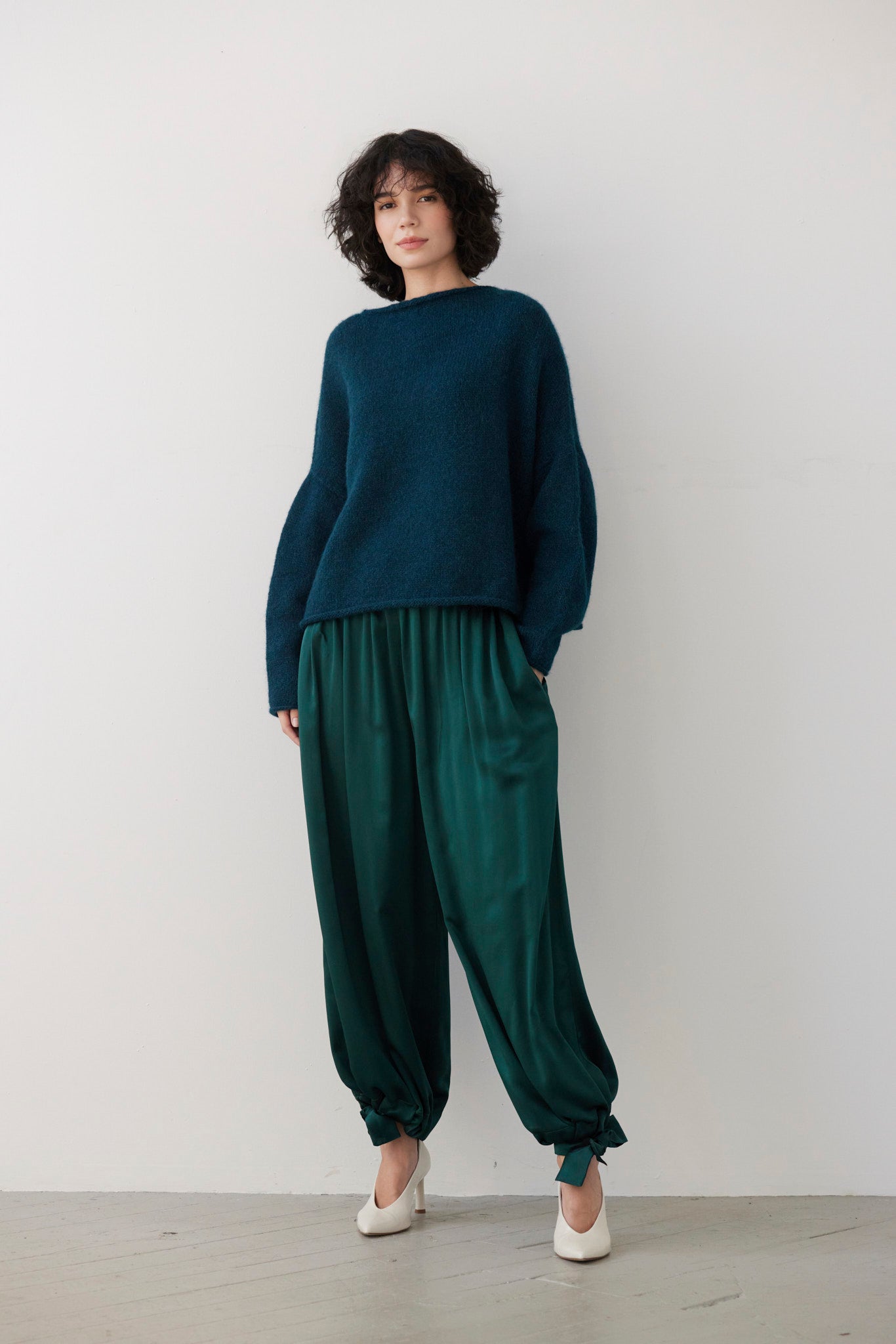 SAMPLE FW26 - Ines Sweater - Deep Teal Samples CHRISTINE ALCALAY
