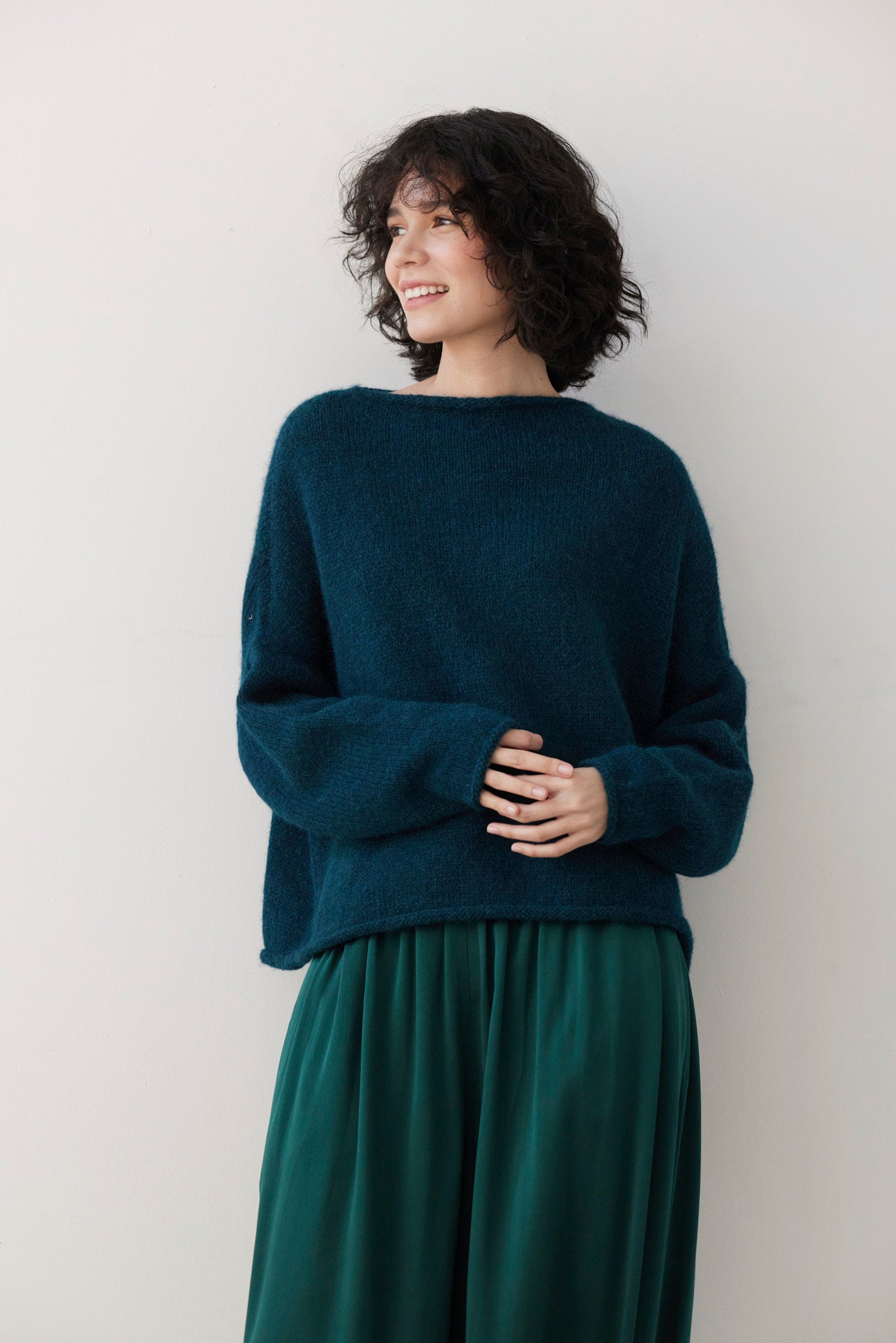 SAMPLE FW26 - Ines Sweater - Deep Teal Samples CHRISTINE ALCALAY Deep Teal One size