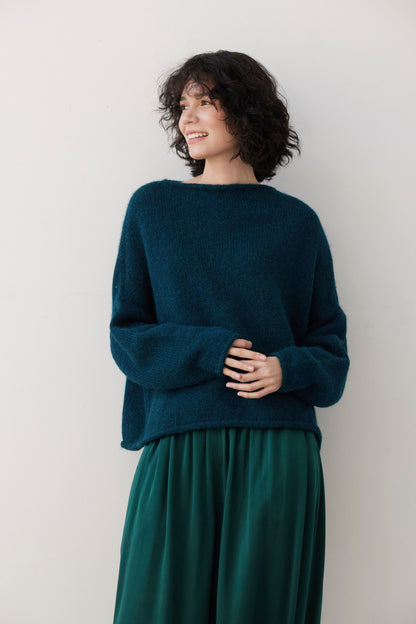 SAMPLE FW26 - Ines Sweater - Deep Teal Samples CHRISTINE ALCALAY Deep Teal One size