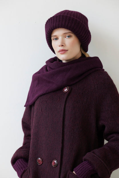 SAMPLE FW26 - Triangle Convertible Scarf - Plum Wine Samples CHRISTINE ALCALAY