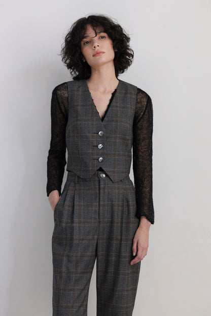 SAMPLE FW26 - Luz Open Knit Cardigan in Baby Alpaca - Black Samples CHRISTINE ALCALAY