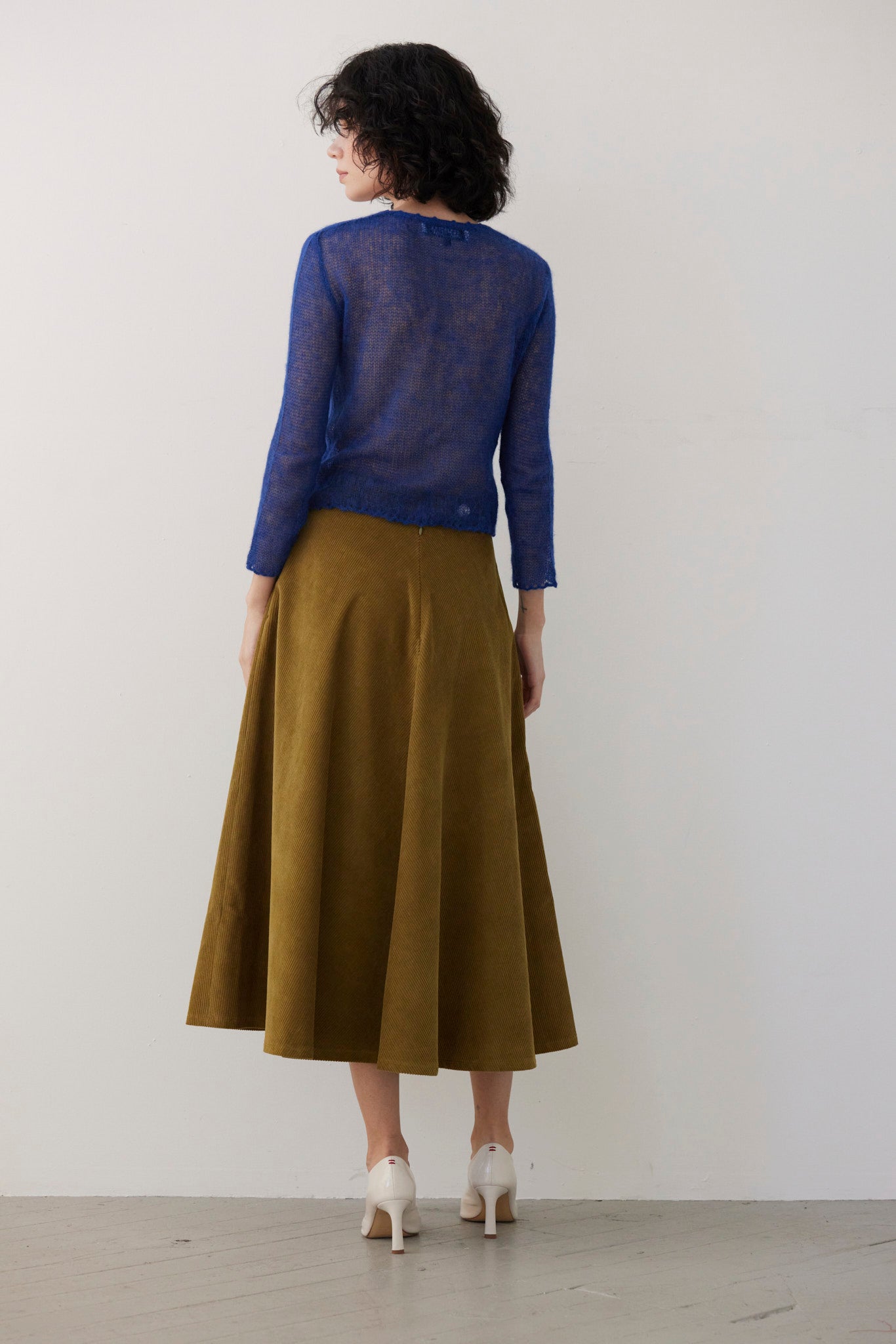 SAMPLE FW26 - Luz Open Knit Cardigan in Baby Alpaca - Electric Blue Samples CHRISTINE ALCALAY