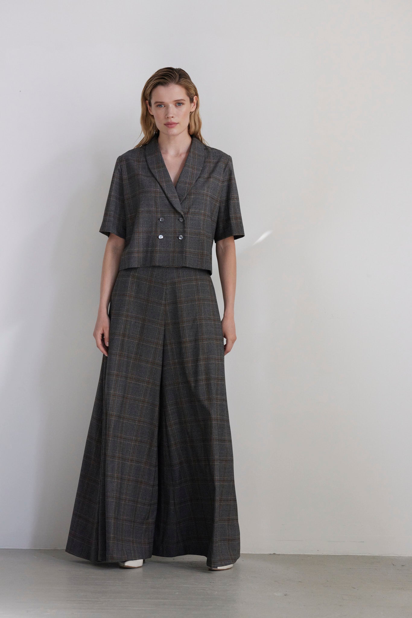 SAMPLE FW26 - Matilde Top in Wool - Autumn Plaid Samples CHRISTINE ALCALAY