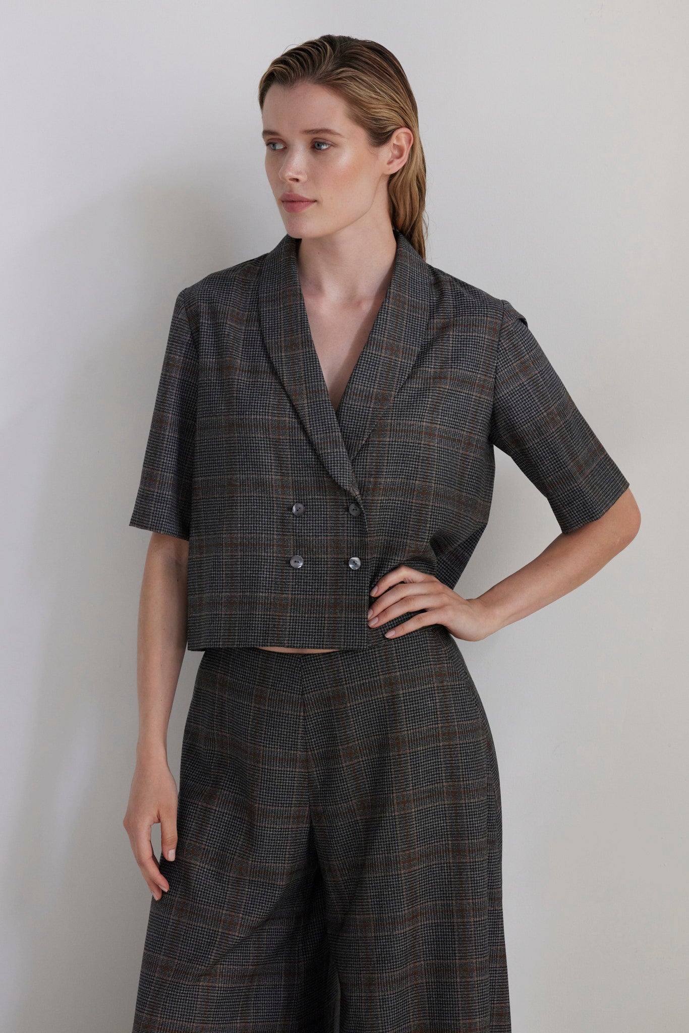 SAMPLE FW26 - Matilde Top in Wool - Autumn Plaid Samples CHRISTINE ALCALAY