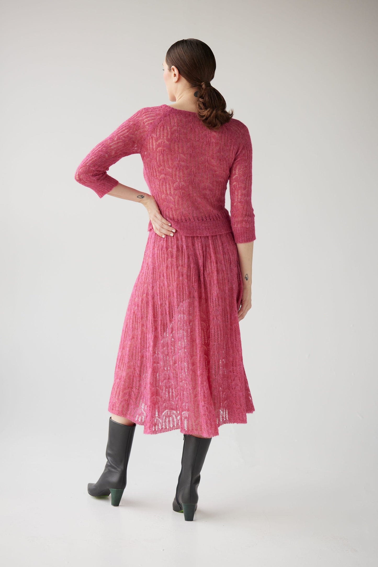 Lace Knit Ensemble (Rose) Skirts CHRISTINE ALCALAY Boutique