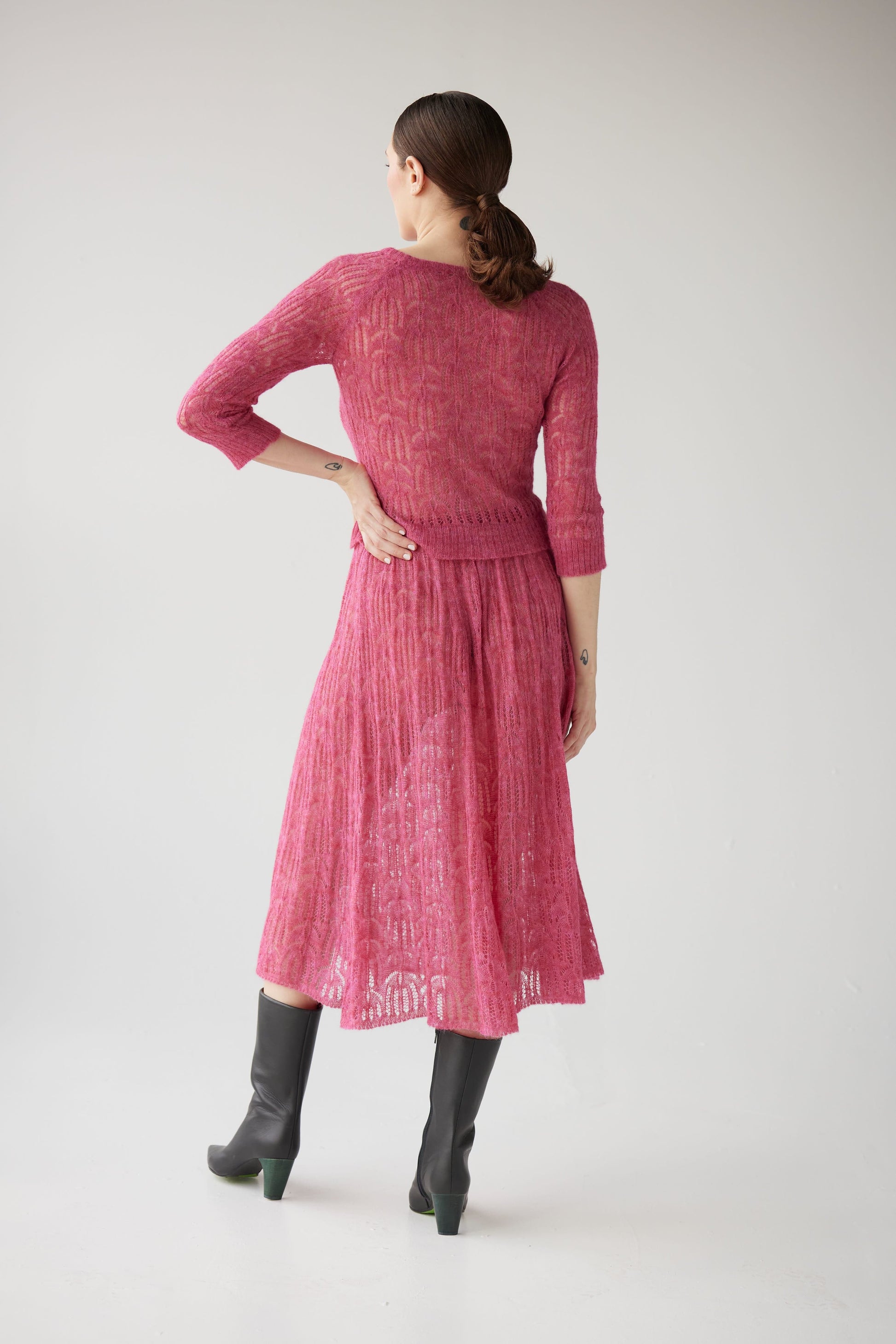 Lace Knit Ensemble (Rose) Skirts CHRISTINE ALCALAY Boutique