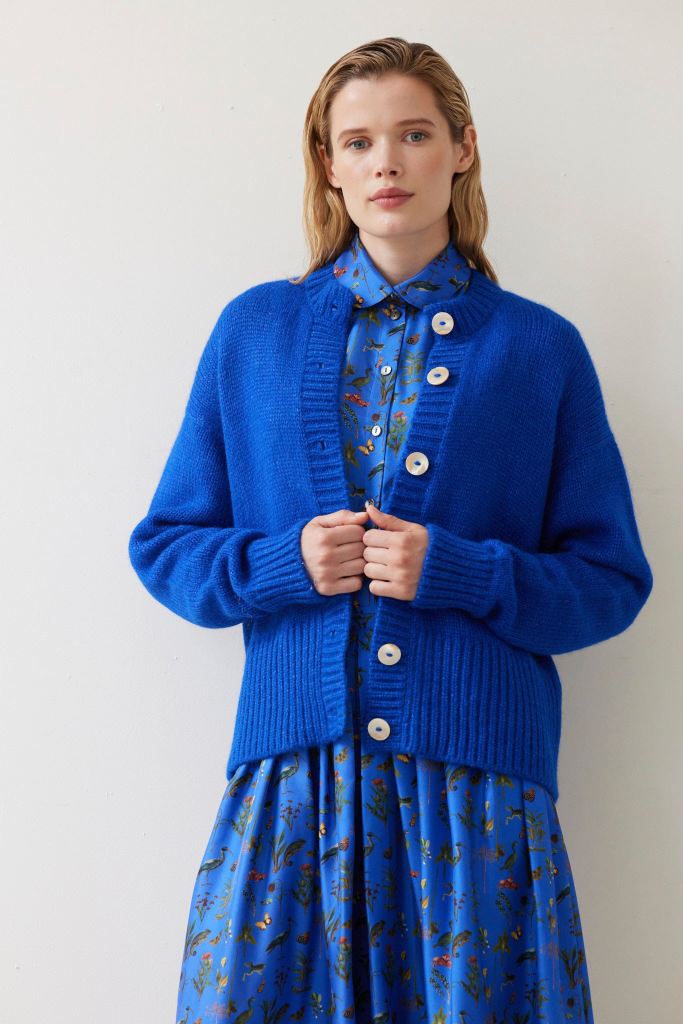 SAMPLE FW26 - Petra Cardigan in Alpaca Wool - Electric Blue Samples CHRISTINE ALCALAY