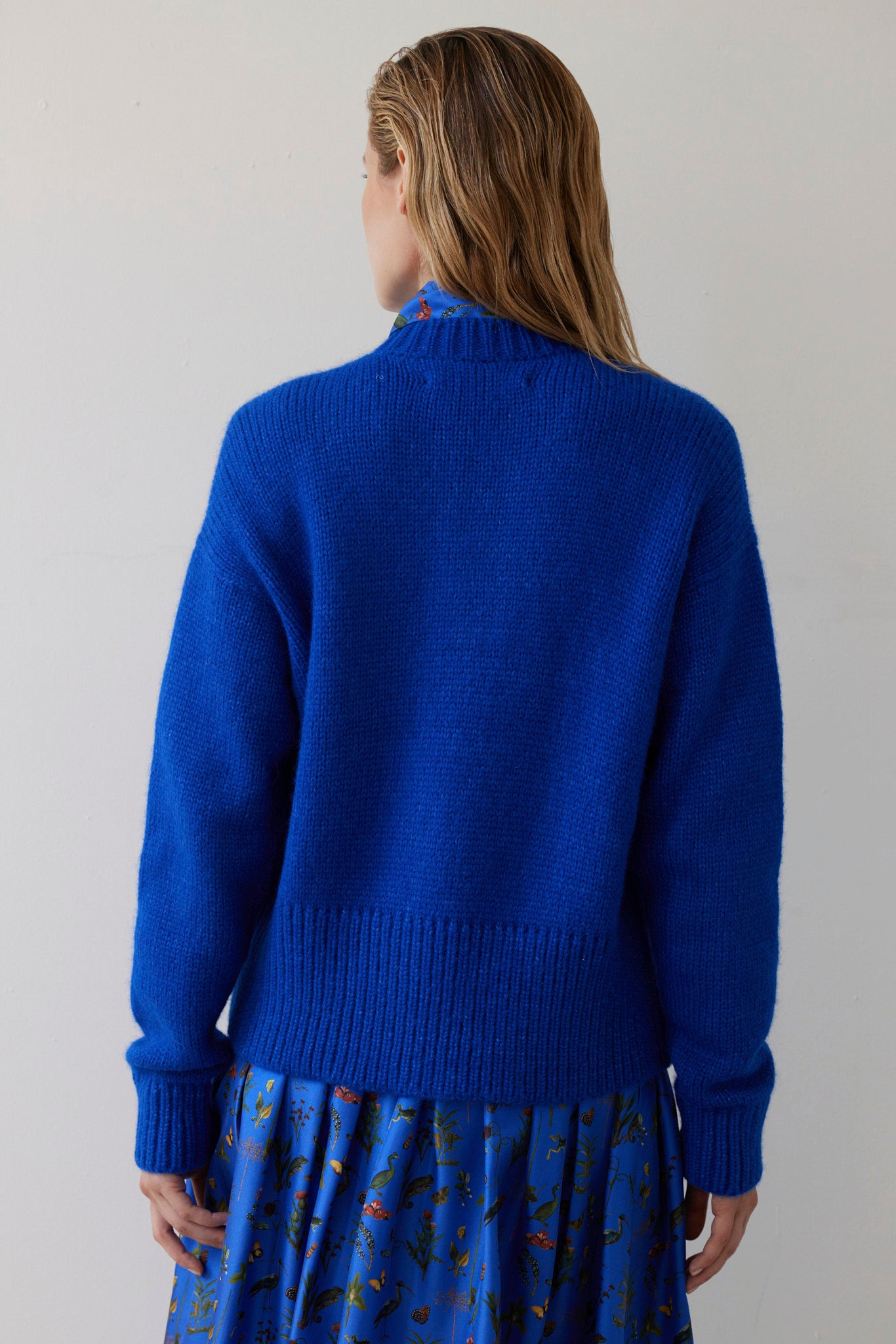 SAMPLE FW26 - Petra Cardigan in Alpaca Wool - Electric Blue Samples CHRISTINE ALCALAY