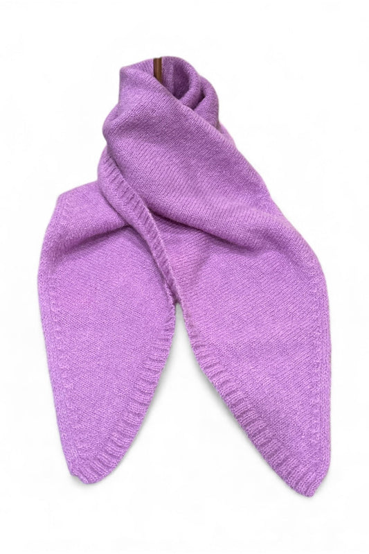 Brushed Alpaca Triangle Scarf in Lilac