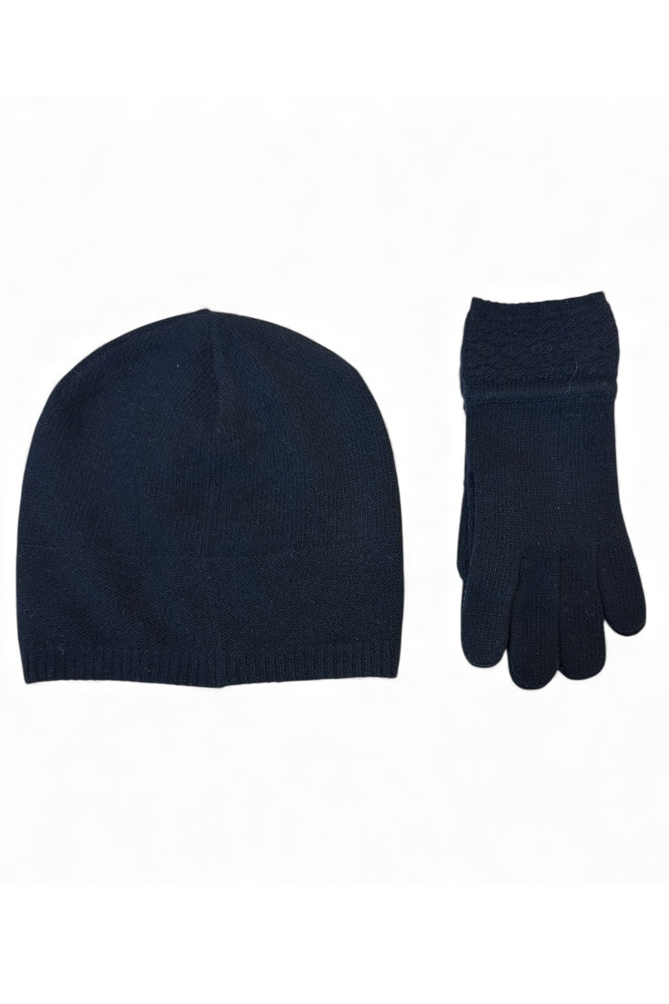 Cashmere Beanie & Tech Gloves Set (Black) Accessories CHRISTINE ALCALAY Boutique