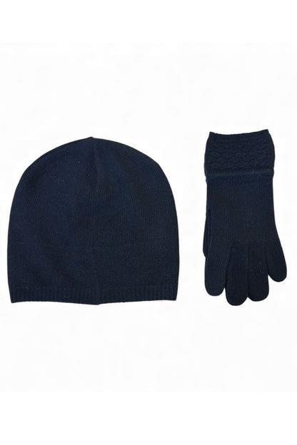 Cashmere Beanie & Tech Gloves Set (Black) Accessories CHRISTINE ALCALAY Boutique