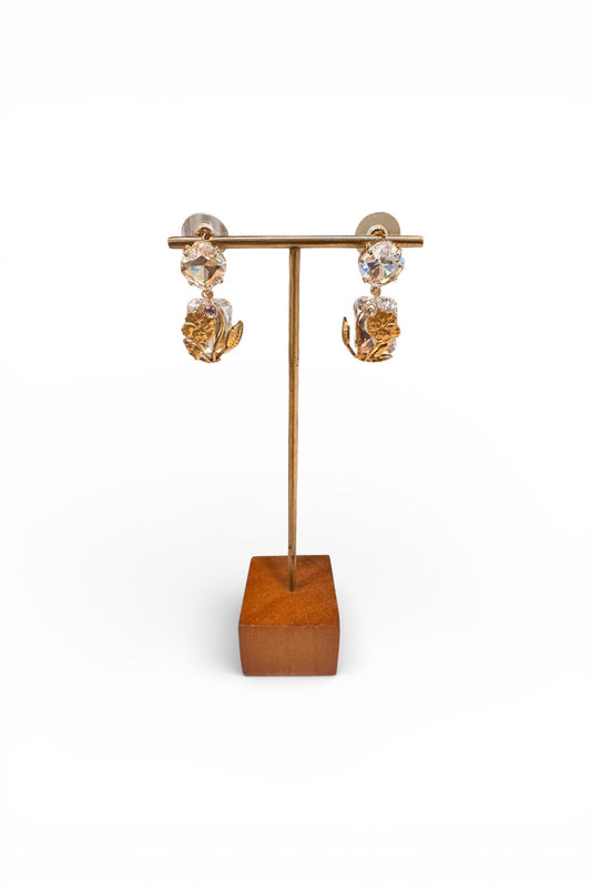 Pansy Glass Earrings Jewelry Monshiro