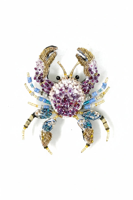 Pink Forest Crab Brooch Pin Accessories Trovelore