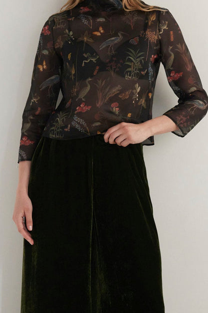 Angela Palazzo Pant in Silk Velvet Pants CHRISTINE ALCALAY