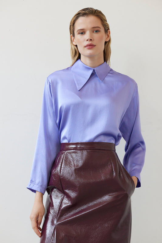 Joy Blouse in Silk Charmeuse Tops CHRISTINE ALCALAY