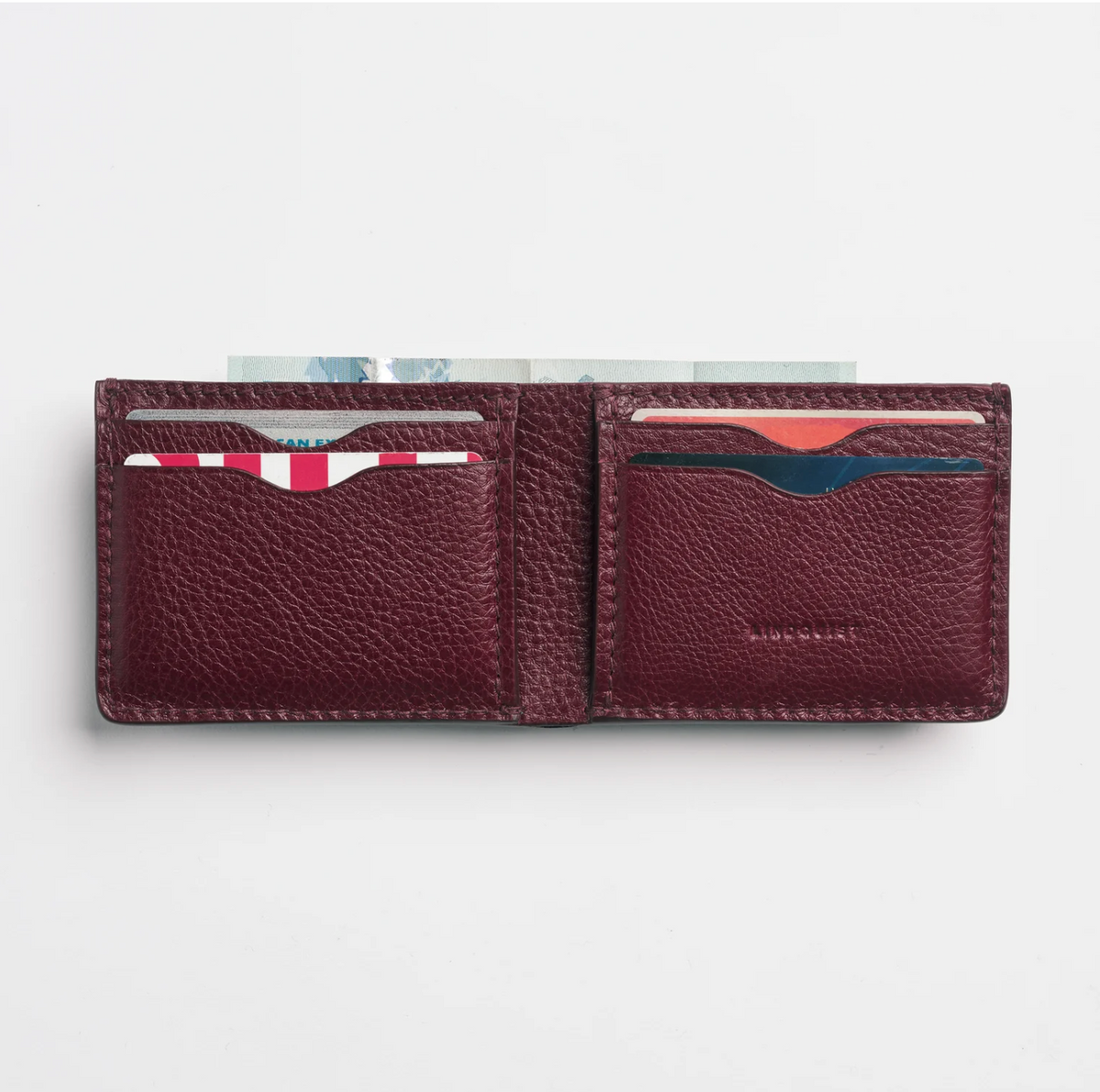 Jackson Bi-Fold Wallet in Milled Leather in Sumac Accessories Lindquist