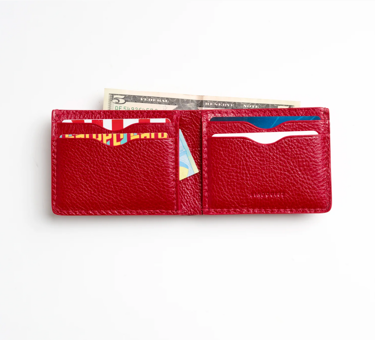 The Jackson Bi-Fold Wallet in Carmine (no photos) Bags Lindquist