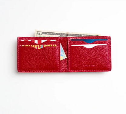 The Jackson Bi-Fold Wallet in Carmine (no photos) Bags Lindquist