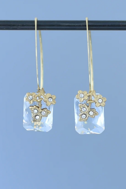 Sweet Pea Glass Hook Earring
