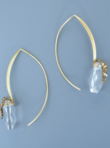 Sweet Pea Glass Hook Earring