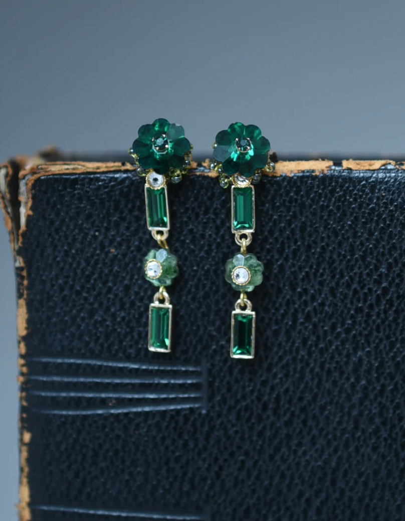Ranunculus Square Earrings