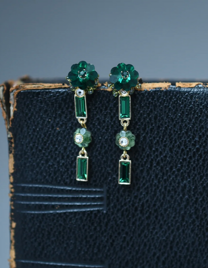 Ranunculus Square Earrings