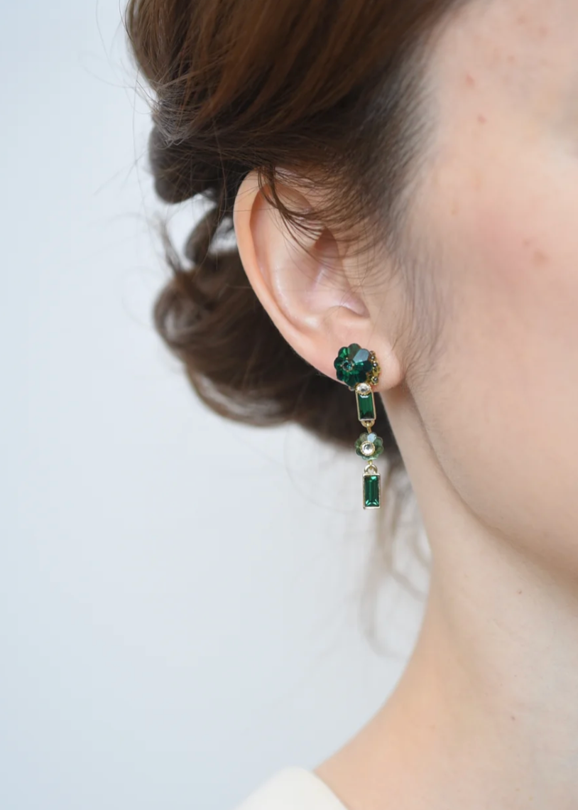 Ranunculus Square Earrings