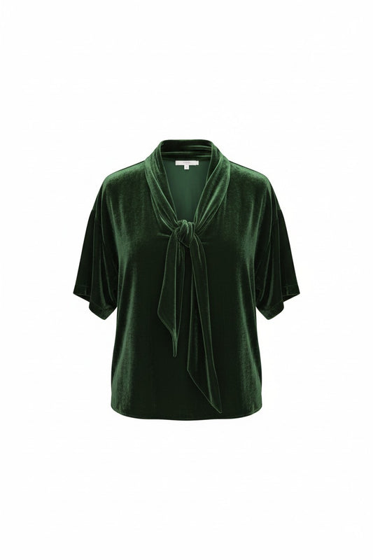 Betty Blouse in Silk Velvet Tops CHRISTINE ALCALAY