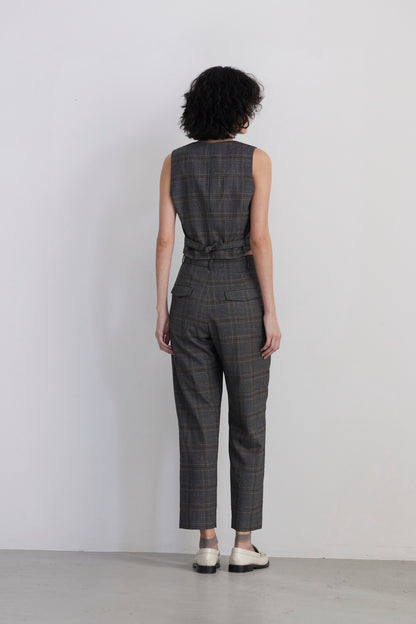 SAMPLE FW26 - Sophia Tapered Pant in Wool - Autumn Plaid Samples CHRISTINE ALCALAY