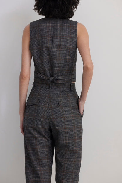 SAMPLE FW26 - Sophia Tapered Pant in Wool - Autumn Plaid Samples CHRISTINE ALCALAY