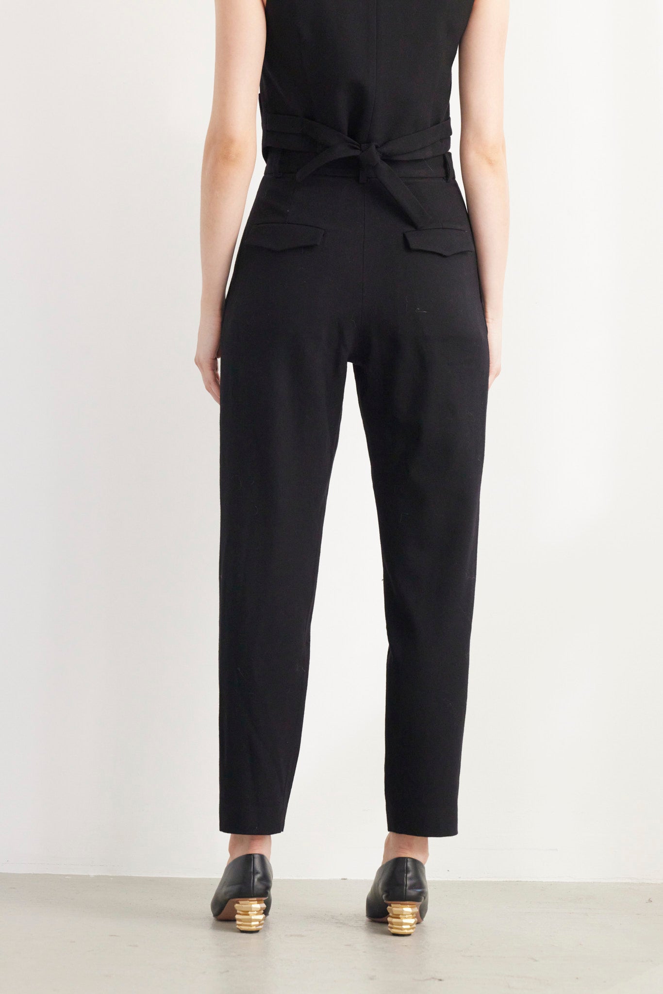 SAMPLE FW26 - Sophia Tapered Pant in Wool - Black Samples CHRISTINE ALCALAY