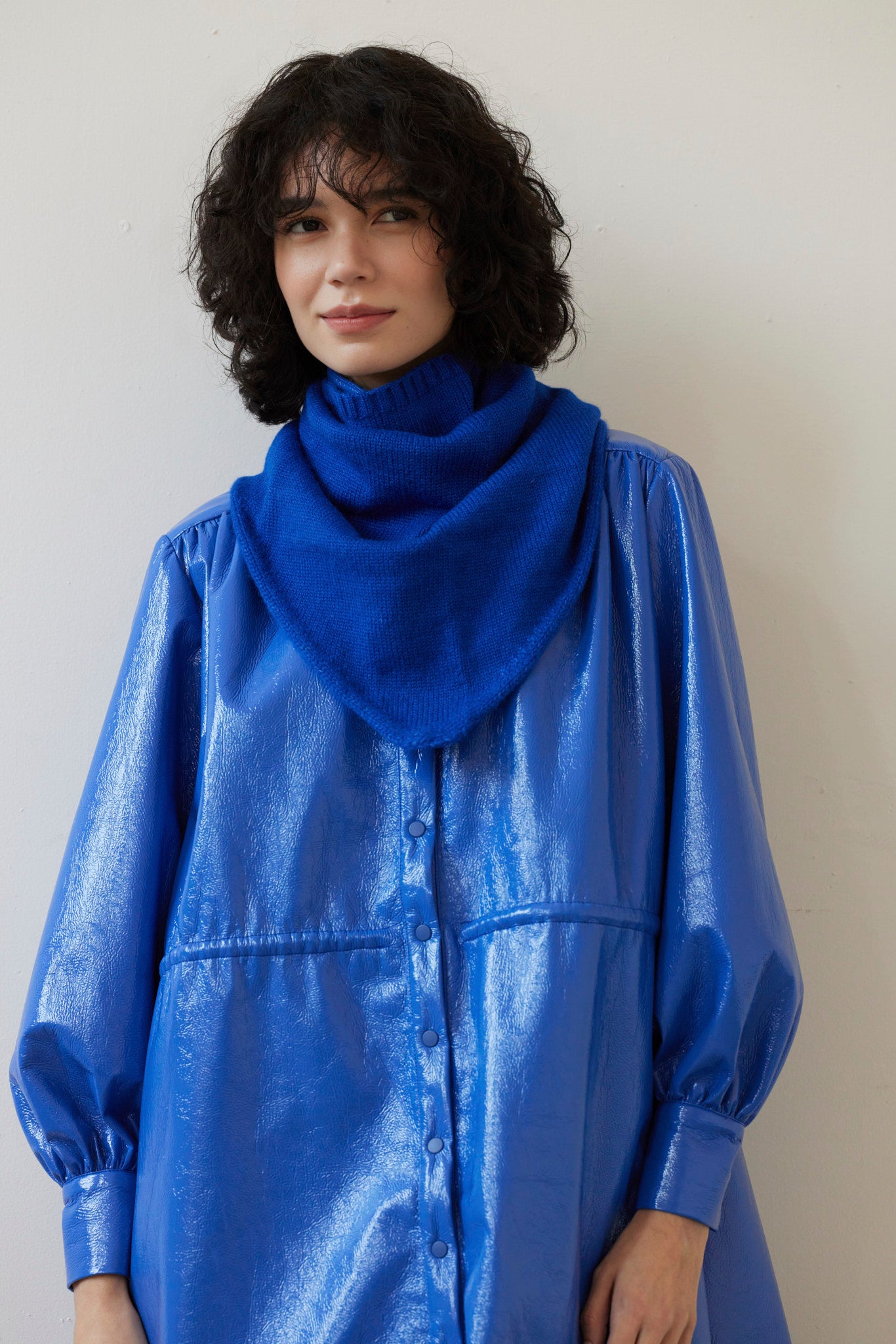 SAMPLE FW26 - Triangle Convertible Scarf - Cobalt Blue Samples CHRISTINE ALCALAY