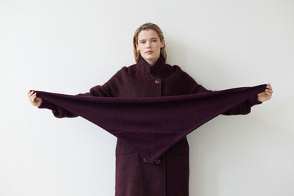 SAMPLE FW26 - Triangle Convertible Scarf - Plum Wine Samples CHRISTINE ALCALAY