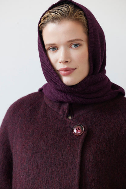 SAMPLE FW26 - Triangle Convertible Scarf - Plum Wine Samples CHRISTINE ALCALAY Plum Wine ZL49 One Size