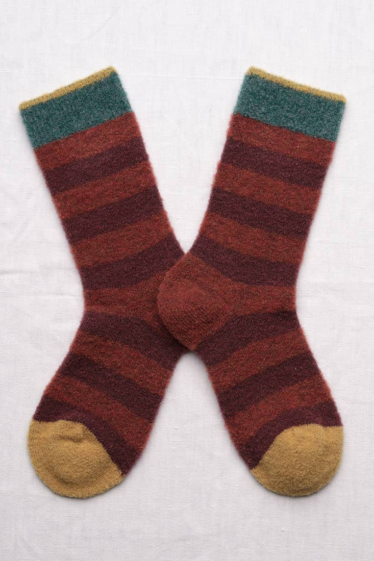 Mousse Rust Striped Socks Socks Bonne Maison