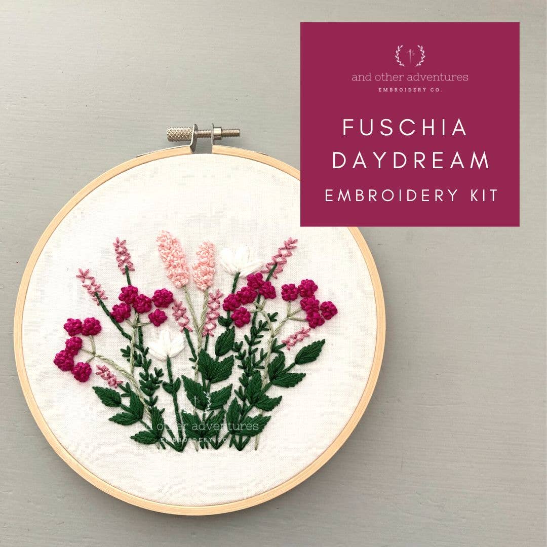 Hand Embroidery Kit - Fuschia Daydream Atelier And Other Adventures Embroidery Co