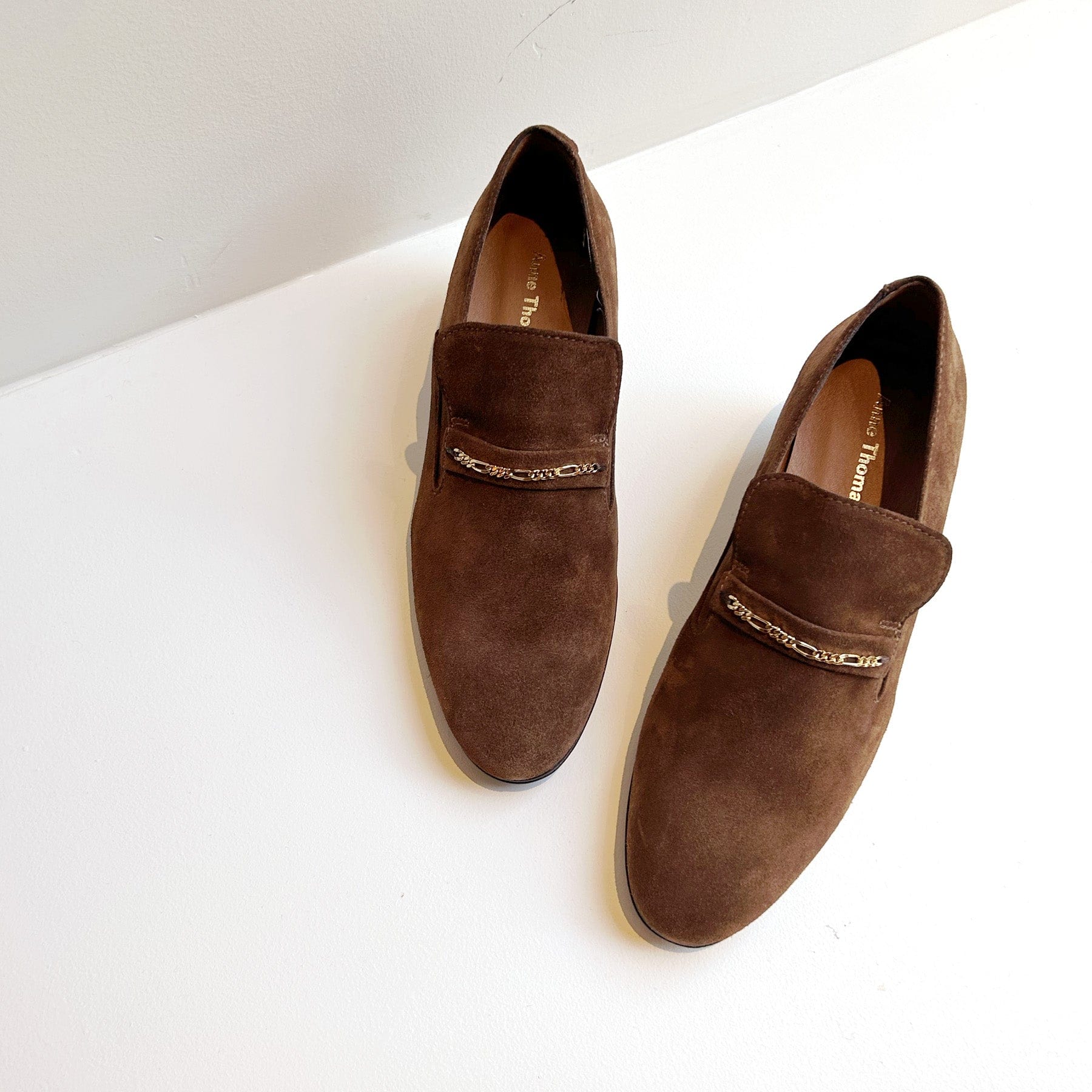 Montana Loafer in Chestnut Suede Shoes Anne Thomas 37  
