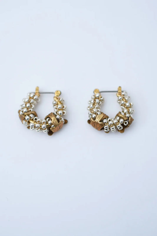Balsa Pearl Hoop Earring Jewelry Monshiro