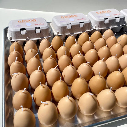 Egg Candles - 6 Pack Box Candles Scandles