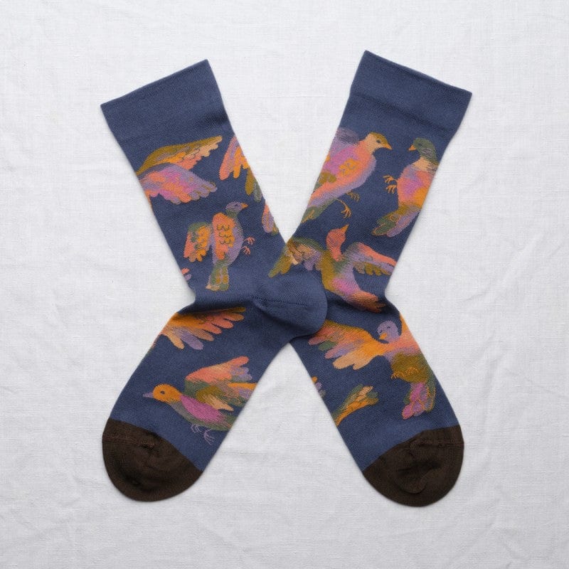 Birds Denim Socks Socks Bonne Maison   