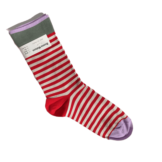 Red Striped Socks Socks Bonne Maison