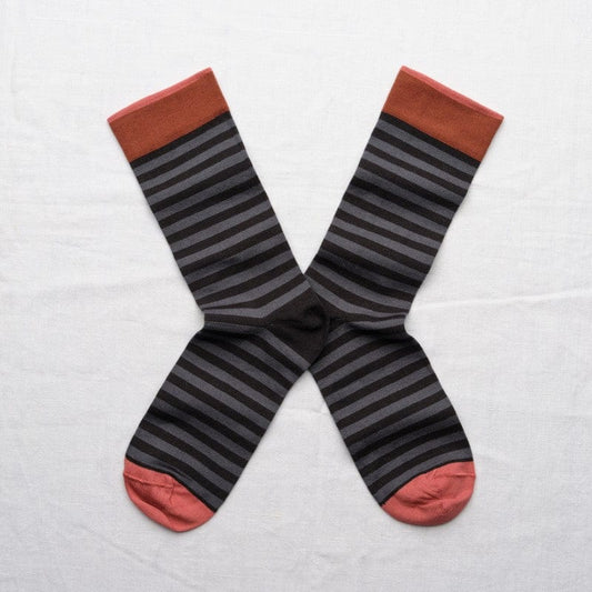 Stripe Socks in Dark Socks Bonne Maison 36-38  