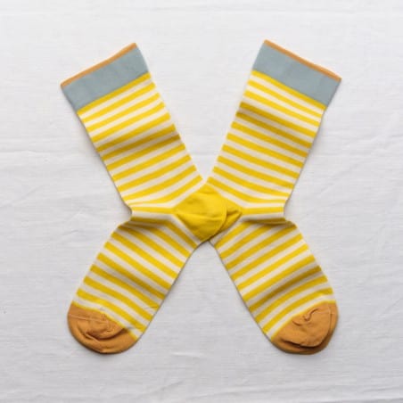 Stripe Sulfur Socks Socks Bonne Maison