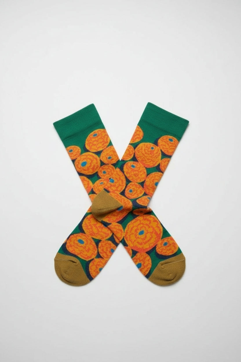 Emerald Oranges Socks Socks Bonne Maison