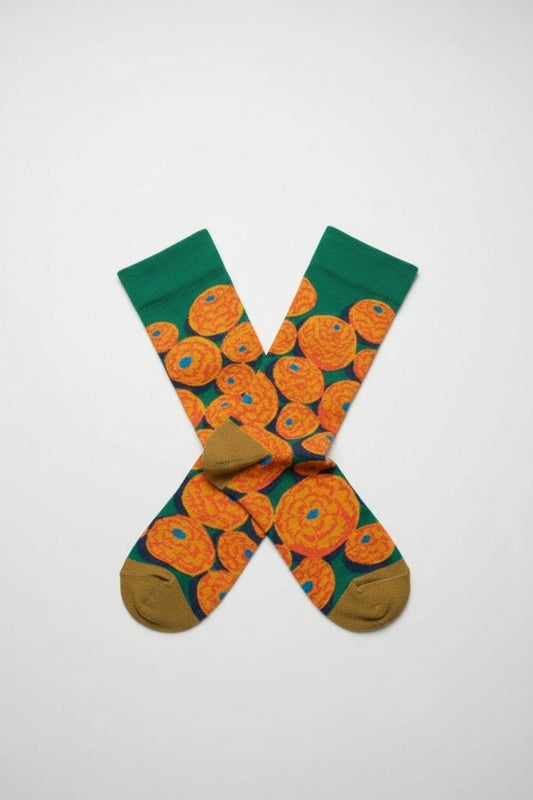 Emerald Oranges Socks Socks Bonne Maison