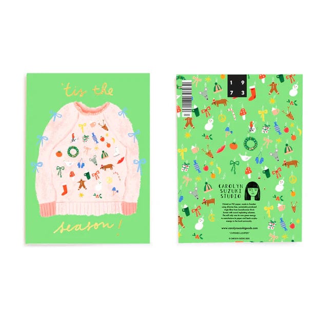 Holiday and Greetings Cards by Carolyn Suzuki - 1839 - Christmas Sweater 'Tis the Season