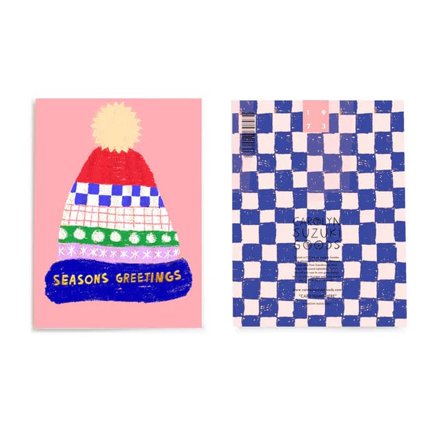 Holiday and Greetings Cards by Carolyn Suzuki Greeting Card Carolyn Suzuki Studio Winter Cap - Season's Greetings