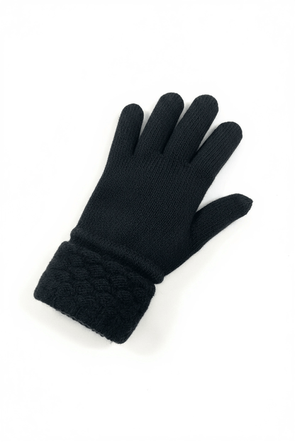 Cashmere Beanie & Tech Gloves Set (Black) Accessories CHRISTINE ALCALAY Boutique