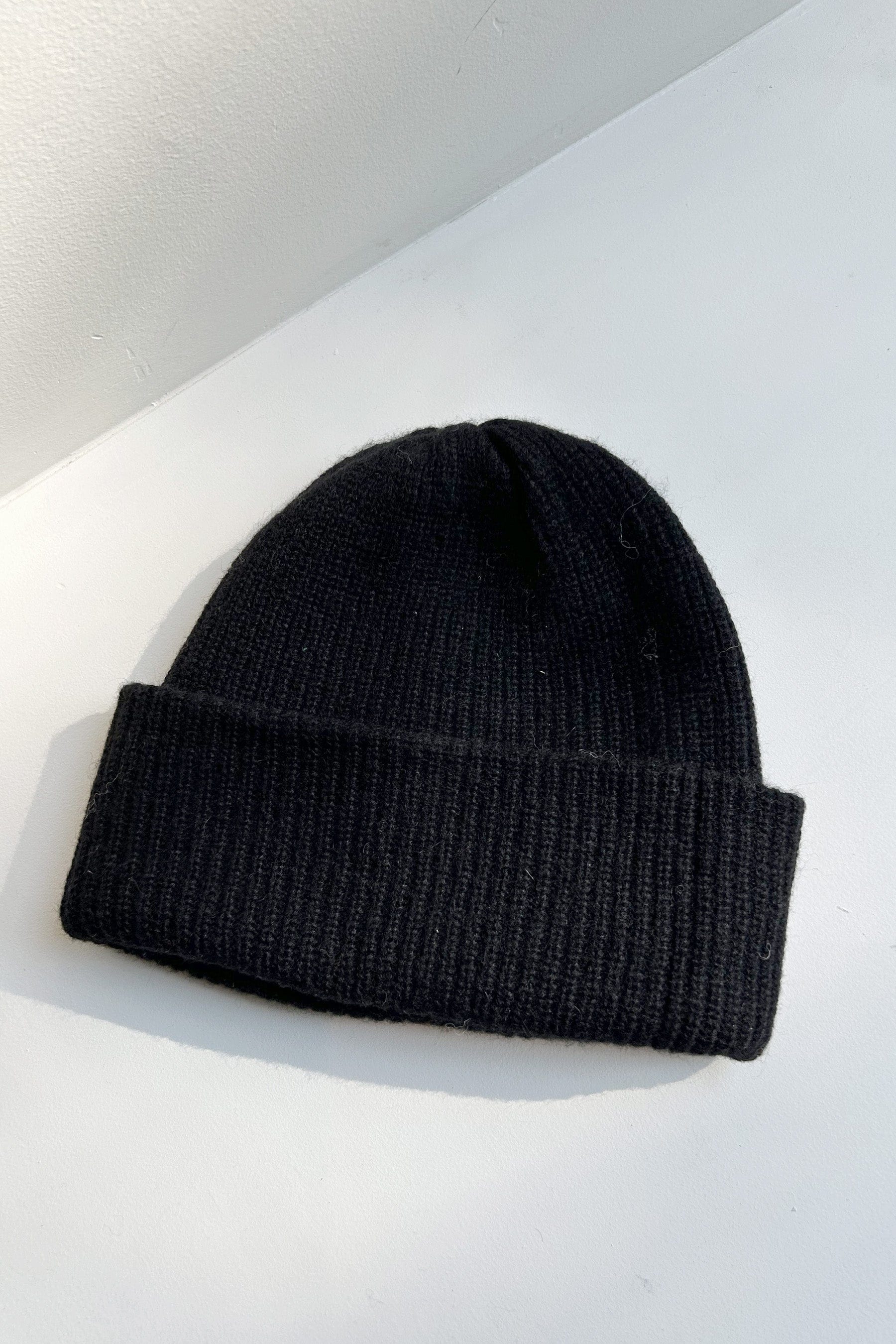 Lofted Beanie in Alpaca Wool Blend Accessories CHRISTINE ALCALAY Black One Size 